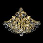 Casa Padrino Luxus Barock Kristall Deckenleuchte Gold  48 x H. 22 cm - Prunkvolle Messing Deckenleuchte mit b�hmischem Kristallglas - Barock M�bel - Edel & Prunkvoll