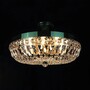 Casa Padrino Luxus Barock Kristall Deckenleuchte Gold  50 x H. 18 cm - Prunkvolle Messing Deckenleuchte mit b�hmischem Kristallglas - Barock M�bel - Edel & Prunkvoll