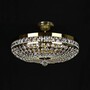 Casa Padrino Luxus Barock Kristall Deckenleuchte Gold  50 x H. 18 cm - Prunkvolle Messing Deckenleuchte mit b�hmischem Kristallglas - Barock M�bel - Edel & Prunkvoll