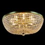 Casa Padrino Luxus Barock Kristall Deckenleuchte Gold  60 x H. 18 cm - Prunkvolle Messing Deckenleuchte mit b�hmischem Kristallglas - Barock M�bel - Edel & Prunkvoll