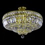 Casa Padrino Luxus Barock Kristall Deckenleuchte Gold  60 x H. 30 cm - Prunkvolle Messing Deckenleuchte mit b�hmischem Kristallglas - Barock M�bel - Edel & Prunkvoll