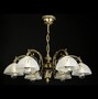 Casa Padrino Luxus Barock Kristall Deckenleuchte Gold  66 x H. 27 cm - Prunkvolle Messing Deckenleuchte mit b�hmischem Kristallglas - Barock M�bel - Edel & Prunkvoll 