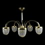 Casa Padrino Luxus Barock Kristall Deckenleuchte Gold  78 x H. 46 cm - Prunkvolle Messing Deckenleuchte mit b�hmischem Kristallglas - Barock M�bel - Edel & Prunkvoll