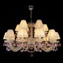 Casa Padrino Luxus Barock Kristall Deckenleuchte Silber  105 x H. 56 cm - Prunkvolle Messing Deckenleuchte mit b�hmischem Kristallglas - Barock M�bel - Edel & Prunkvoll