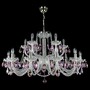 Casa Padrino Luxus Barock Kristall Deckenleuchte Silber  105 x H. 56 cm - Prunkvolle Messing Deckenleuchte mit b�hmischem Kristallglas - Barock M�bel - Edel & Prunkvoll
