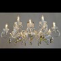 Casa Padrino Luxus Barock Kristall Deckenleuchte Silber  107 x H. 42 cm - Prunkvolle Messing Deckenleuchte mit b�hmischem Kristallglas - Barock M�bel - Edel & Prunkvoll