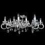Casa Padrino Luxus Barock Kristall Deckenleuchte Silber  107 x H. 42 cm - Prunkvolle Messing Deckenleuchte mit b�hmischem Kristallglas - Barock M�bel - Edel & Prunkvoll