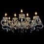 Casa Padrino Luxus Barock Kristall Deckenleuchte Silber  107 x H. 42 cm - Prunkvolle Messing Deckenleuchte mit b�hmischem Kristallglas - Barock M�bel - Edel & Prunkvoll