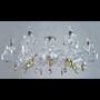 Casa Padrino Luxus Barock Kristall Deckenleuchte Silber  107 x H. 42 cm - Prunkvolle Messing Deckenleuchte mit b�hmischem Kristallglas - Barock M�bel - Edel & Prunkvoll