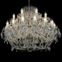 Casa Padrino Luxus Barock Kristall Deckenleuchte Silber  120 x H. 70 cm - Prunkvolle Messing Deckenleuchte mit b�hmischem Kristallglas - Barock M�bel - Edel & Prunkvoll 