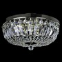 Casa Padrino Luxus Barock Kristall Deckenleuchte Silber  40 x H. 17 cm - Prunkvolle Messing Deckenleuchte mit b�hmischem Kristallglas - Barock M�bel - Edel & Prunkvoll