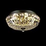 Casa Padrino Luxus Barock Kristall Deckenleuchte Silber  40 x H. 17 cm - Prunkvolle Messing Deckenleuchte mit b�hmischem Kristallglas - Barock M�bel - Edel & Prunkvoll