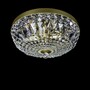 Casa Padrino Luxus Barock Kristall Deckenleuchte Silber  40 x H. 17 cm - Prunkvolle Messing Deckenleuchte mit b�hmischem Kristallglas - Barock M�bel - Edel & Prunkvoll