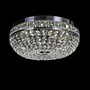 Casa Padrino Luxus Barock Kristall Deckenleuchte Silber  40 x H. 17 cm - Prunkvolle Messing Deckenleuchte mit b�hmischem Kristallglas - Barock M�bel - Edel & Prunkvoll