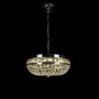 Casa Padrino Luxus Barock Kristall Deckenleuchte Silber  40 x H. 17 cm - Prunkvolle Messing Deckenleuchte mit b�hmischem Kristallglas - Barock M�bel - Edel & Prunkvoll