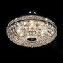 Casa Padrino Luxus Barock Kristall Deckenleuchte Silber  50 x H. 18 cm - Prunkvolle Messing Deckenleuchte mit b�hmischem Kristallglas - Barock M�bel - Edel & Prunkvoll