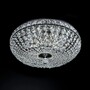 Casa Padrino Luxus Barock Kristall Deckenleuchte Silber  50 x H. 18 cm - Prunkvolle Messing Deckenleuchte mit b�hmischem Kristallglas - Barock M�bel - Edel & Prunkvoll