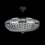 Casa Padrino Luxus Barock Kristall Deckenleuchte Silber  50 x H. 18 cm - Prunkvolle Messing Deckenleuchte mit b�hmischem Kristallglas - Barock M�bel - Edel & Prunkvoll