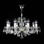 Casa Padrino Luxus Barock Kristall Deckenleuchte Silber  60 x H. 35 cm - Prunkvolle Messing Deckenleuchte mit b�hmischem Kristallglas - Barock M�bel - Edel & Prunkvoll