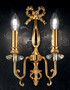 Casa Padrino Luxus Barock Kristall Doppel Wandleuchte Gold 23 x 12 x H. 36 cm - Prunkvolle Wandlampe im Barockstil - Barock Leuchten - Edel & Prunkvoll - Luxus Qualit�t - Made in Italy 