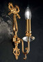 Casa Padrino Luxus Barock Kristall Wandleuchte Gold 10 x 16 x H. 36 cm - Prunkvolle Wandlampe im Barockstil - Barock Leuchten - Edel & Prunkvoll - Luxus Qualit�t - Made in Italy 