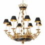 Casa Padrino Luxus Barock Kronleuchter Antik Gold / Schwarz  97 x H. 99 cm - Luxus Qualit�t