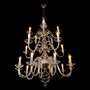 Casa Padrino Luxus Barock Kristall Kronleuchter Gold  100 x H. 130 cm - Prunkvolle Messing Kronleuchter mit b�hmischem Kristallglas - Barock M�bel - Edel & Prunkvoll 