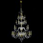 Casa Padrino Luxus Barock Kristall Kronleuchter Gold  100 x H. 200 cm - Prunkvolle Messing Kronleuchter mit b�hmischem Kristallglas - Barock M�bel - Edel & Prunkvoll