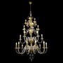 Casa Padrino Luxus Barock Kristall Kronleuchter Gold  100 x H. 200 cm - Prunkvolle Messing Kronleuchter mit b�hmischem Kristallglas - Barock M�bel - Edel & Prunkvoll