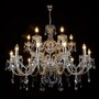 Casa Padrino Luxus Barock Kristall Kronleuchter Gold  100 x H. 85 cm - Prunkvoller Messing Kronleuchter mit b�hmischem Kristallglas - Barock M�bel - Edel & Prunkvoll