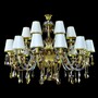 Casa Padrino Luxus Barock Kristall Kronleuchter Gold  100 x H. 85 cm - Prunkvoller Messing Kronleuchter mit b�hmischem Kristallglas - Barock M�bel - Edel & Prunkvoll