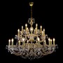Casa Padrino Luxus Barock Kristall Kronleuchter Gold  105 x H. 90 cm - Prunkvolle Messing Kronleuchter mit b�hmischem Kristallglas - Barock M�bel - Edel & Prunkvoll