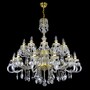 Casa Padrino Luxus Barock Kristall Kronleuchter Gold  110 x H. 100 cm - Prunkvolle Messing Kronleuchter mit b�hmischem Kristallglas - Barock M�bel - Edel & Prunkvoll