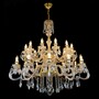 Casa Padrino Luxus Barock Kristall Kronleuchter Gold  110 x H. 100 cm - Prunkvolle Messing Kronleuchter mit b�hmischem Kristallglas - Barock M�bel - Edel & Prunkvoll