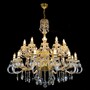 Casa Padrino Luxus Barock Kristall Kronleuchter Gold  110 x H. 100 cm - Prunkvolle Messing Kronleuchter mit b�hmischem Kristallglas - Barock M�bel - Edel & Prunkvoll