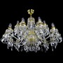 Casa Padrino Luxus Barock Kristall Kronleuchter Gold  110 x H. 100 cm - Prunkvolle Messing Kronleuchter mit b�hmischem Kristallglas - Barock M�bel - Edel & Prunkvoll