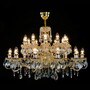 Casa Padrino Luxus Barock Kristall Kronleuchter Gold  110 x H. 100 cm - Prunkvolle Messing Kronleuchter mit b�hmischem Kristallglas - Barock M�bel - Edel & Prunkvoll