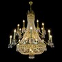 Casa Padrino Luxus Barock Kristall Kronleuchter Gold  110 x H. 131 cm - Prunkvolle Messing Kronleuchter mit b�hmischem Kristallglas - Barock M�bel - Edel & Prunkvoll