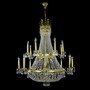 Casa Padrino Luxus Barock Kristall Kronleuchter Gold  110 x H. 131 cm - Prunkvolle Messing Kronleuchter mit b�hmischem Kristallglas - Barock M�bel - Edel & Prunkvoll