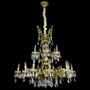 Casa Padrino Luxus Barock Kristall Kronleuchter Gold  112 x H. 135 cm - Prunkvolle Messing Kronleuchter mit b�hmischem Kristallglas - Barock M�bel - Edel & Prunkvoll