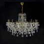 Casa Padrino Luxus Barock Kristall Kronleuchter Gold  114 x H. 75 cm - Prunkvolle Messing Kronleuchter mit b�hmischem Kristallglas - Barock M�bel - Edel & Prunkvoll