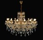 Casa Padrino Luxus Barock Kristall Kronleuchter Gold  114 x H. 75 cm - Prunkvolle Messing Kronleuchter mit b�hmischem Kristallglas - Barock M�bel - Edel & Prunkvoll