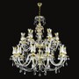 Casa Padrino Luxus Barock Kristall Kronleuchter Gold  118 x H. 132 cm - Prunkvolle Messing Kronleuchter mit b�hmischem Kristallglas - Barock M�bel - Edel & Prunkvoll 