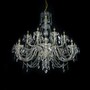 Casa Padrino Luxus Barock Kristall Kronleuchter Gold  120 x H. 105 cm - Prunkvolle Messing Kronleuchter mit b�hmischem Kristallglas - Barock M�bel - Edel & Prunkvoll