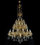 Casa Padrino Luxus Barock Kristall Kronleuchter Gold  120 x H. 250 cm - Prunkvolle Messing Kronleuchter mit b�hmischem Kristallglas - Barock M�bel - Edel & Prunkvoll