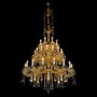 Casa Padrino Luxus Barock Kristall Kronleuchter Gold  120 x H. 250 cm - Prunkvolle Messing Kronleuchter mit b�hmischem Kristallglas - Barock M�bel - Edel & Prunkvoll