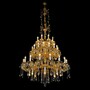 Casa Padrino Luxus Barock Kristall Kronleuchter Gold  120 x H. 250 cm - Prunkvolle Messing Kronleuchter mit b�hmischem Kristallglas - Barock M�bel - Edel & Prunkvoll