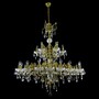 Casa Padrino Luxus Barock Kristall Kronleuchter Gold  125 x H. 130 cm - Prunkvolle Messing Kronleuchter mit b�hmischem Kristallglas - Barock M�bel - Edel & Prunkvoll