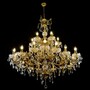 Casa Padrino Luxus Barock Kristall Kronleuchter Gold  125 x H. 130 cm - Prunkvolle Messing Kronleuchter mit b�hmischem Kristallglas - Barock M�bel - Edel & Prunkvoll