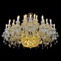 Casa Padrino Luxus Barock Kristall Kronleuchter Gold  140 x H. 120 cm - Prunkvolle Messing Kronleuchter mit b�hmischem Kristallglas - Barock M�bel - Edel & Prunkvoll